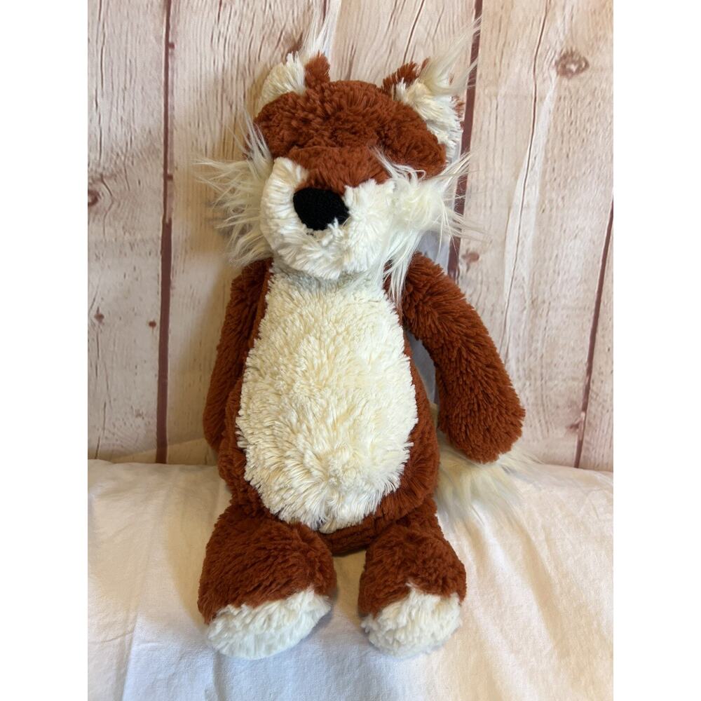 JELLYCAT 12” FOX PLUSH TOY WOODLAND BABY Stuffed Animal Lovey Red With White